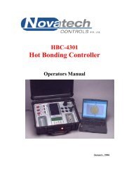 HBC-4301 Operators Manual - Novatech Controls