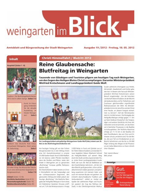 Ausgabe 19/2012 - Weingarten im Blick