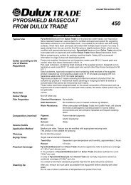 Download PDF datasheet 450 for Dulux Trade Pyroshield Basecoat