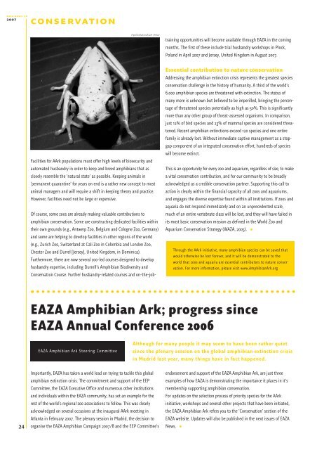 EAZA News 58-9 - European Association of Zoos and Aquaria