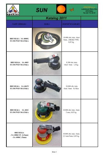 katalog SUN 2011 - Spekter, doo