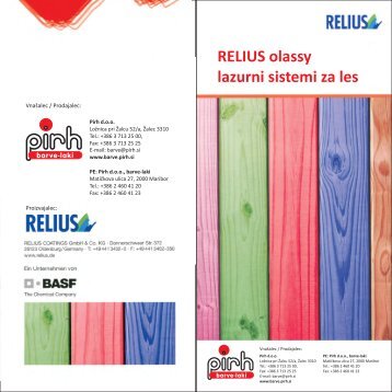 RELIUS Olassy sistem za les - Spekter, doo