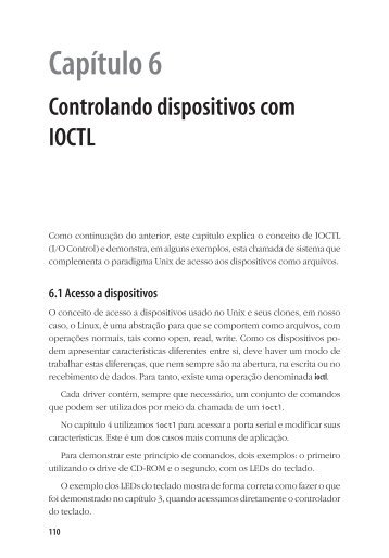 CapÃ­tulo 6 Controlando dispositivos com IOCTL