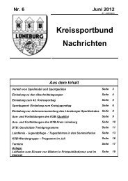 Aus- und Fortbildungen des KSB - Kreissportbund-Lüneburg