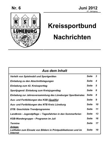Aus- und Fortbildungen des KSB - Kreissportbund-Lüneburg