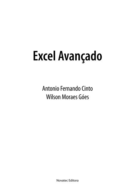 Excel AvanÃ§ado - Novatec Editora