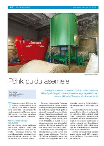 Põhk puidu asemele - bioenergybaltic