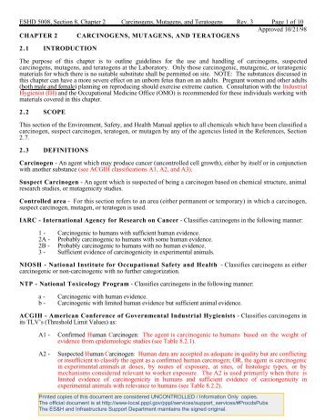 Carcinogens, mutagens, and teratogens - NOVATEC Industrial SA