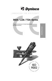 MDA / LDA / TDA Series - Dynisco Instruments