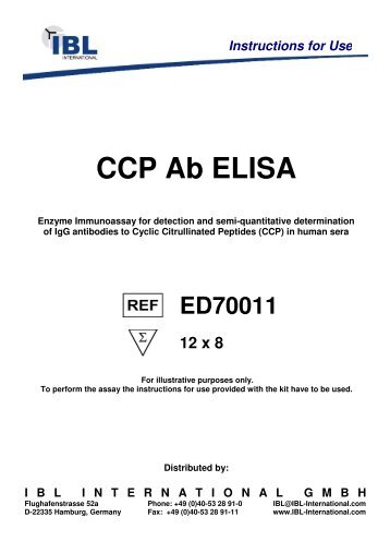CCP Ab ELISA - IBL international