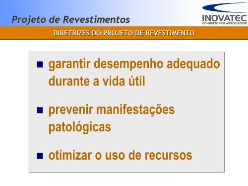 o projeto de revestimento - Comunidade da ConstruÃ§Ã£o