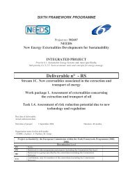 Assessment of risk reduction potential due to new ... - needs