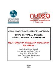 grupo de trabalho sobre revestimentos de argamassa relatÃ³rio da ...