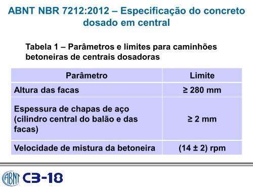 ABNT NBR 7212:2012 - Comunidade da ConstruÃ§Ã£o