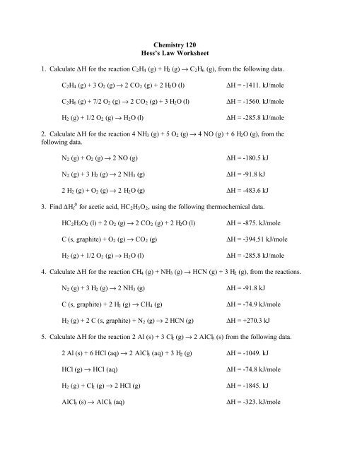 Hess's Law Worksheet.pdf