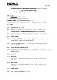 Annual Seminar 2010 Preliminary Programme (continuously updated)