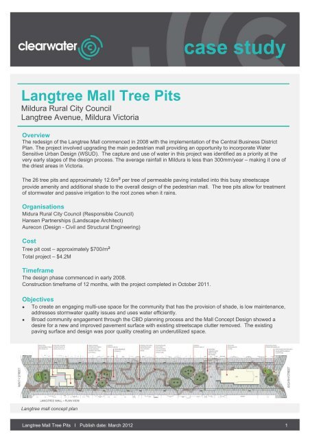 PRINT version - Langtree Mall Tree Pits Case Study - Clearwater