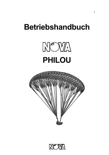 Betriebshandbuch PHILOU - Nova Paragliding