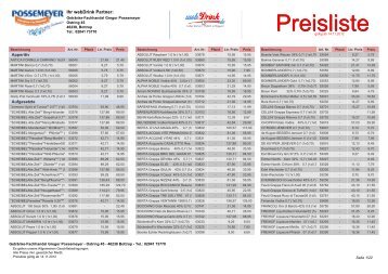 Preisliste (Brutto) - webDrink.de Getränkelieferservice