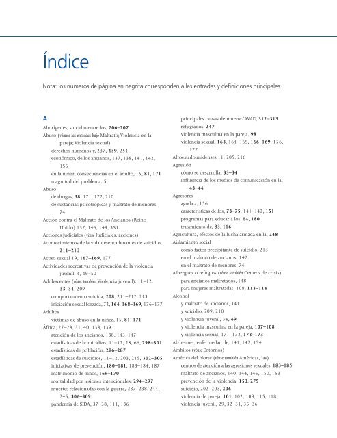 Informe mundial sobre la violencia y la salud editado por ... - teach-vip