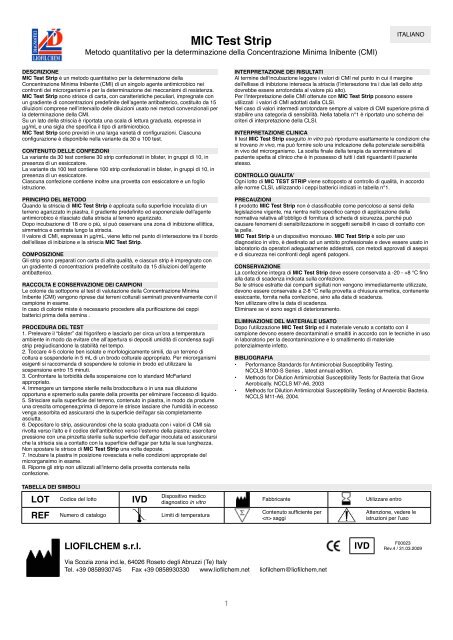 MIC Test Strip