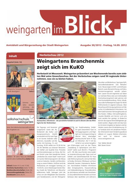 Ausgabe 30/2012 - Weingarten im Blick