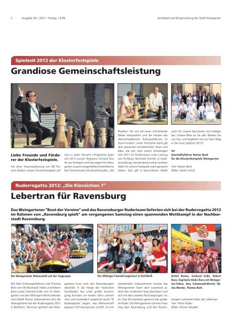 Ausgabe 30/2012 - Weingarten im Blick