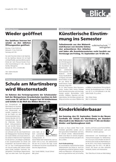 Ausgabe 30/2012 - Weingarten im Blick