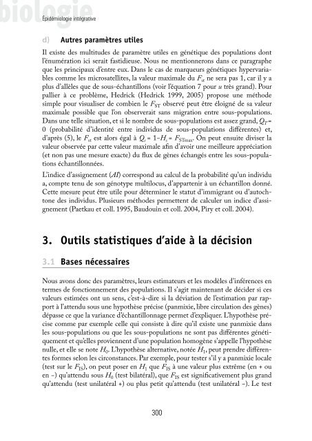 La gÃ©nÃ©tique des populations comme outil en Ã©pidÃ©miologie