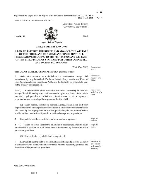 Download Bill - the Lagos State House of Assembly Website