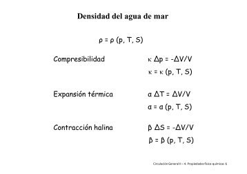 Propiedades FÃ­sico-quÃ­micas del Agua de Mar - CirculaciÃ³n General