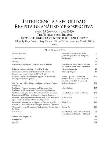 INTELIGENCIA Y SEGURIDAD: REVISTA DE ANÃLISIS Y ...