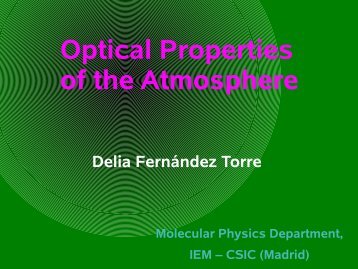 Optical Properties of the Atmosphere