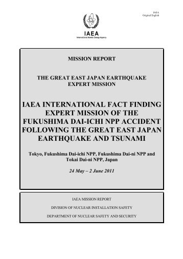 iaea international fact finding expert mission of the fukushima dai ...