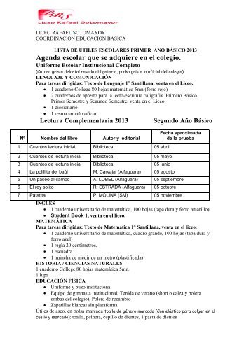 Lista-de-Útiles-Pri.. - Liceo Rafael Sotomayor