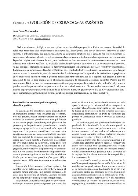 01 juan moreno klemming - Sociedad EspaÃ±ola de BiologÃ­a Evolutiva