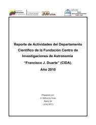 Reporte de Actividades del Departamento CientÃ­fico. AÃ±o ... - CIDA