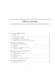 Tabla de Contenidos