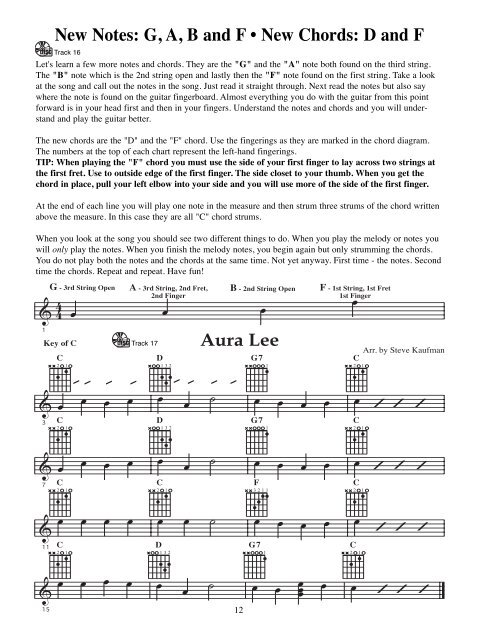 Guitar Chord Notes Chart