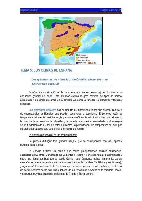 tema 5: los climas de espaÃ±a tema 6: los dominios climÃ¡ticos en ...