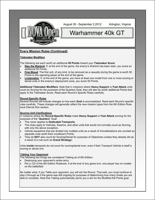 Warhammer 40k GT - NOVA Open