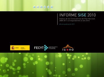 INFORME SISE 2010 - Ministerio de Ciencia e InnovaciÃ³n