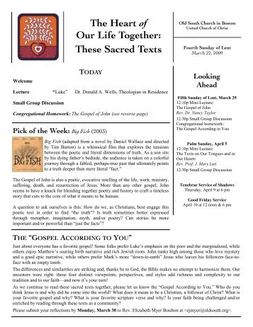 Study Guide - Old South Church