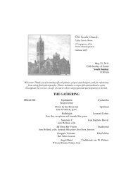 Order of Worship - Old South Church