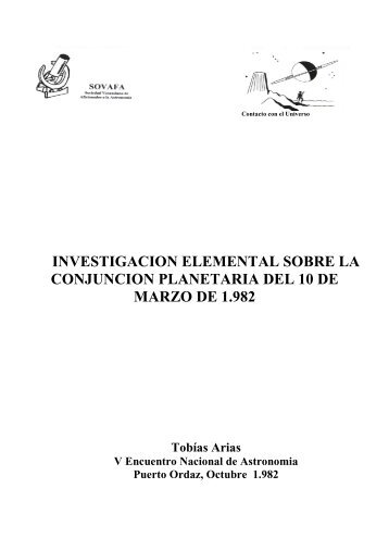 investigacion elemental sobre la conjuncion planetaria ... - Sovafa.com