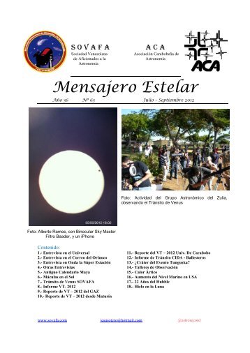 Mensajero Estelar No. 6 - Sovafa.com