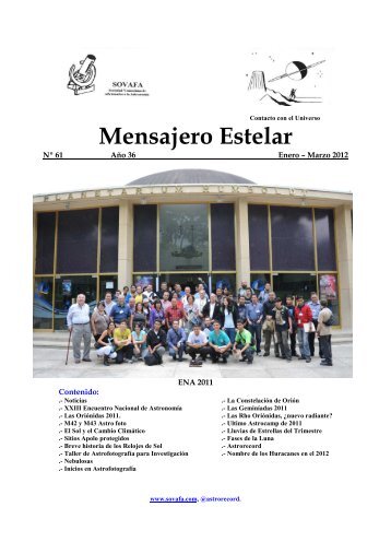 Mensajero Estelar No. 61 Enero - Sovafa.com