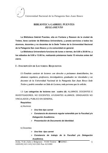 Reglamento formato PDF para WEB - Biblioteca Gabriel Puentes