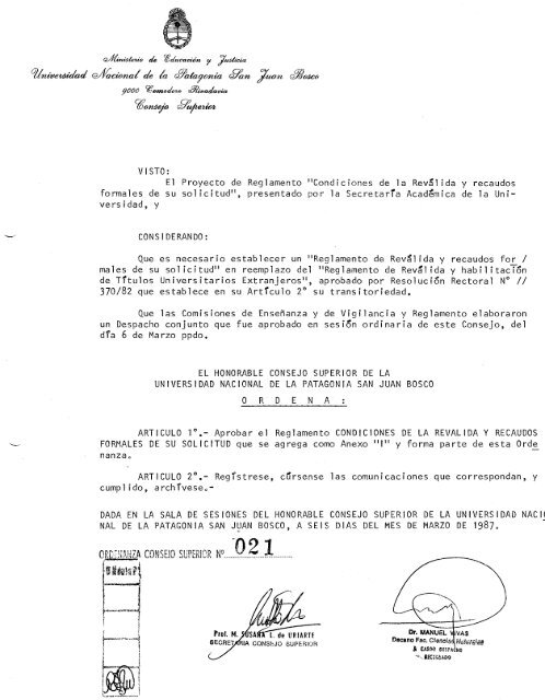 21 Universidad Nacional de la Patagonia San Juan Bosco