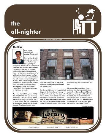 Volume 7 Issue 11 - The All-Nighter